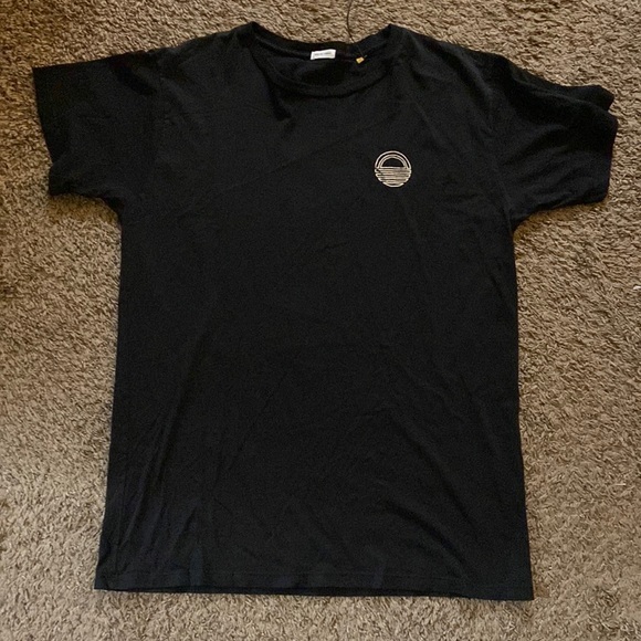 Parallel x League black and white REVERSE PRINT LOGO TEE NWT - Picture 3 of 4